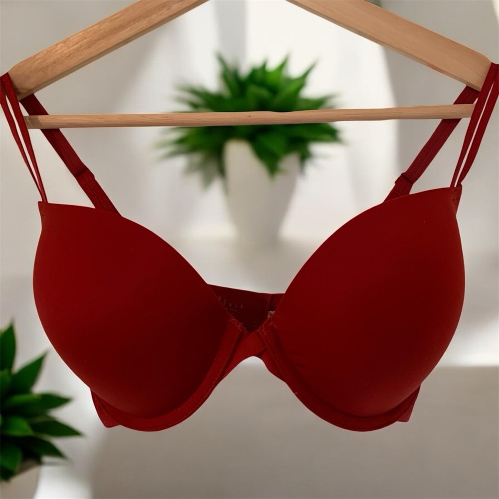32DD Ell = Ale Red Push-up Bra New in Original Bag.